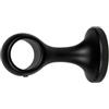 Errebi 2 supporti neri monoblocco fisso chiuso per tubo tenda diametro 20 mm