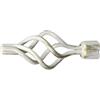 Errebi 1 pomolo ciorciola avorio oro terminale per tubo diametro 20 mm