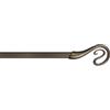 Errebi Tubo tenda in acciaio colore bronzo estensibile da 120 a 210 cm. con terminale nairobi
