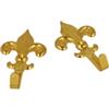 Ganci per quadri modello giglio 19 x 32 mm. finitura ottone lucido 5 pz.