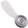 Bb Line Srl 2 miniclip bottone mm38/24 per arricciare/decorare le tende - colore argento.