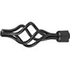 Errebi 1 pomolo ciorciola nero terminale per tubo diametro 20 mm