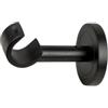 Errebi 1 supporto nero monoblocco fisso aperto per tubo tende diametro 20 mm