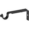 Errebi 2 supporti 11-15 cm neri piattina per tubo tenda diametro 20 mm