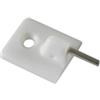 Ganci adesivi per bacchette tenda in plastica bianca 4 pz.