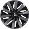 Sparco Set 4 copricerchi auto sparco lazio nero/grigio, 16 pollici - spc1691bkgr