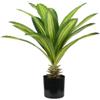 Pianta di dracaena in polietilene con 19 foglie, 60 cm