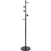 Appendiabiti jerry in metallo colore nero con 6 grucce, 37x37x173 cm