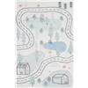 Tappeto fantasia nordica foresta, 100x150 cm