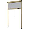 Zanzariera avvolgibile per finestre bronzo con apertura verticale 100x150 cm