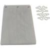 Tenda zanzariera ad anelli per portafinestra bianco 150x250 cm