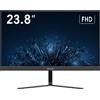 HIKVISION DS-D5224F2-1V1S/B - Monitor 23,8" Full HD VA 75 Hz con BNC e Altoparlanti, HDMI/VGA, USB, VESA 75×75 mm