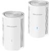 HIKVISION DS-3WRM12GC/2 - Sistema Mesh Wi-Fi 5 AC1200 Dual Band Gigabit, Kit 2 Unità