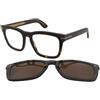 Tom Ford TF6070-B 052 | Occhiali da Vista con Clip da Sole | Prova Online | Plastica | Quadrati | Marrone, Havana | Adrialenti