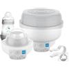 MAM Sterilizzatore elettrico e scaldabiberon Express | 6 funzioni | Viene fornito con 1 x 160 ml Easy Start Anti-Colic Bottle e 1 x succhietto 0-2 mesi (vari disegni) | Accessori per bambini