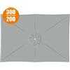 - Copertura in poliestere 160gr per ombrellone rettangolare 3x2m grigio