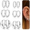 KALVICA 6 Paia Orecchini Cerchio Donna Oro/Argento Set Orecchini Oro Piccoli | anallergici set orecchini donna orecchini cerchio oro 14K orecchini placcati oro Ideali per Piercing Helix Trago