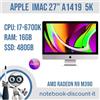 Apple iMac 27" 5k A1419 Cpu i7-6700k Ram 16Gb SSD 480Gb Radeon R9 M390 2Gb
