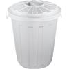 keeeper Pattumiera universale con coperchio chiudibile, Plastica resistente (PP), Pattumiera Maxi, 23 L, Mats, Argento