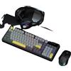 OEM Kit accessori per videogiochi, tastiera completa, mouse ergonomico, colore nero
