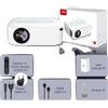 OEM Proiettore, risoluzione 1080P, decodifica 8K, colore bianco, alimentazione 100V-240V, spina europea