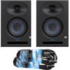 PreSonus Eris Studio 5 scatole attive per monitor da 5,25, 1 coppia + 2 cavi jack Keepdrum