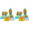 Toys of Wood Oxford TOWO Puzzle con Cubi di Legno - con 9 Pezzi per Creare 6 Immagini di Animali Selvatici - con Scatola in Legno - Puzzle per Bambini di 2 Anni (Confezione da 2)
