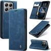 Samokor Cover per Xiaomi 14T Pro 5G Pelle Flip Custodia Cavalletto Portafoglio Magnetica Carta Fessura Antiurto per Xiaomi 14T Pro,Blu