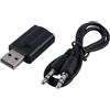 Ubric Ricevitore Bluetooth USB, adattatore audio Bluetooth 5,0 2 in 1 con cavo AUX da 3,5 mm, ricevitore BT
