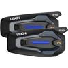 LEXIN G10 Interfono Moto Bluetooth 5.1, Gruppo 8 Piloti Multitasking,Doppio | Interfono di gruppo fino a 8 moto (1km). Doppio chip Bluetooth 5.1 per ascoltare musica e parlare contemporaneamente