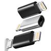 Kefiany Adattatore di ricarica da micro USB femmina a Lightning maschio (confezione da 3) Connettore per cavo di ricarica Android compatibile con Apple iPhone 14 13 12 11 Pro Max 6 7 8 Plus X Xr Ipad Air Data