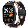 MELEJIA Cinturino in Tessuto Intrecciato per Xiaomi Redmi Watch 6 Lite/Watch 6 Active/Watch 6/Watch 5/Band 10 Pro/9 Pro Ricambio Cinturino con Chiusura Magnetica, Elastico Regolabile Cinturini