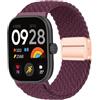MELEJIA Cinturino in Tessuto Intrecciato per Xiaomi Redmi Watch 6 Lite/Watch 6 Active/Watch 6/Watch 5/Band 10 Pro/9 Pro Ricambio Cinturino con Chiusura Magnetica, Elastico Regolabile Cinturini