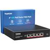 YuanLey Switch PoE Non Gestito a 5 Porte 10G con 4 Porte PoE, 4 x Porte PoE 10G Base-T, 1 x Uplink 10G, IEEE802.3af/at, 65W, Compatibile con 1G/2.5G/5G/10G, Switch di Rete 10Gbe Montabile su Rack