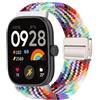 MELEJIA Cinturino in Tessuto Intrecciato per Xiaomi Redmi Watch 6 Lite/Watch 6 Active/Watch 6/Watch 5/Band 10 Pro/9 Pro Ricambio Cinturino con Chiusura Magnetica, Elastico Regolabile Cinturini