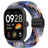 MELEJIA Cinturino in Tessuto Intrecciato per Xiaomi Redmi Watch 6 Lite/Watch 6 Active/Watch 6/Watch 5/Band 10 Pro/9 Pro Ricambio Cinturino con Chiusura Magnetica, Elastico Regolabile Cinturini