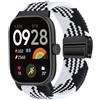 MELEJIA Cinturino in Tessuto Intrecciato per Xiaomi Redmi Watch 6 Lite/Watch 6 Active/Watch 6/Watch 5/Band 10 Pro/9 Pro Ricambio Cinturino con Chiusura Magnetica, Elastico Regolabile Cinturini