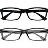 OPULIZE L'azienda Occhiali Da Lettura 2 Pacco Lettori Nero Grigio Stile Designer Uomo Donna RR92-17 +1,50