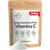 Food Bites Vitamina C in Polvere - Acido Ascorbico Puro Vegano, Senza Glutine e senza OGM - 500 porzioni da 1000 mg ciascuna di Vitamina C Polvere - Formato da 500g