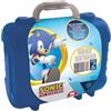 Multiprint Valigetta Travel Set Sonic, Made in Italy, Album da Colorare, con Puzzle e Matite, Set Timbrini Bimbi, in Legno e Gomma Naturale, Inchiostro Lavabile Atossico, Idea Regalo