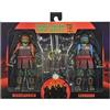 NECA Tartarughe Ninja III (film) - Set di 2 action figure di Leonardo e Michelangelo, da 18 cm