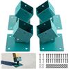 VEVOR Base per Piedi di Altalena in Acciaio, Set da 4 Staffe di Livellamento, per Pali 10,1 x 10,1 cm (Dimensioni Effettive 9,1 x 9,1 cm), Angolo Regolabile da 45° a 60°, Ideale per Terreni Irregolari