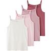 NAME IT Nkfstrap Top 4p Solid Noos Nkfstrap Top 4P Solid Noos Bambine e Ragazze (Pacco da 4)