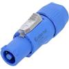 Adam Hall K4CPFIN - Connettore di alimentazione per cavo con bloccaggio, blu