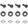 Adam Hall 5929 M12 AH - Kit di fissaggio per rack con viti M6, dadi a gabbia e rondelle per rack da 19, nero