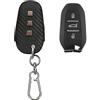 kwmobile Cover Chiave Auto Compatibile con Peugeot Citroën Smart Key 3 Tasti (Keyless Go) - Custodia Protettiva Copri Chiavi per Telecomando 3 Tasti - Coprichiave Macchina in Pelle PU -