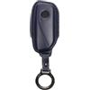 kwmobile Custodia Chiavi Vera Pelle Compatibile con BMW 4 Tasti X7 X1 U11 iX iX1 Serie 7 G07 i7 Custodia - Car Key Case con Anello Portachiavi - Accessori Auto - blu scuro