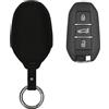 kwmobile Cover Chiave Auto Compatibile con Peugeot Citroën Smart Key 3 Tasti (Keyless Go) - Custodia Protettiva Copri Chiavi - Coprichiave Macchina in Pelle PU - nero matt