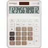 DONAU Calcolatrice tascabile DONAU TECH, 12 cifre, 12,6 x 17,5 x 4,2 cm, beige, crema, doppia alimentazione: solare e a batteria, 1 pezzo, calcolatrice da tavolo