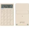 DONAU Calcolatrice tascabile DONAU TECH, 12 cifre, 8,4 x 13,7 x 1,5 cm, beige, crema, doppia alimentazione: solare e a batteria, 1 pezzo, calcolatrice da tavolo